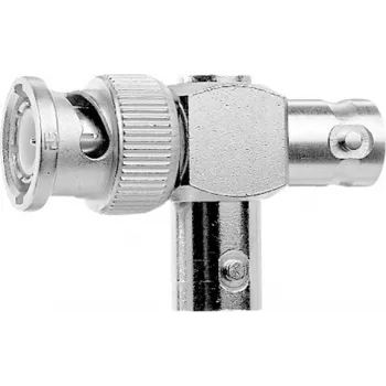 Telegärtner BNC T-adapter, BNC-stik til 2x BNC-bøsning, 50 Ohm, nikkelbelagt messing, forgyldte kontakter J01005A0004