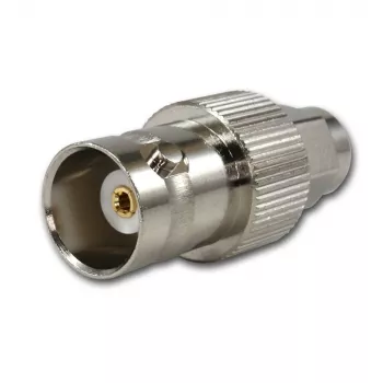 Telegärtner BNC-bøsning til SMA-stik HF-koaksialadapter, 50 Ohm, DC-4 GHz, nikkelbelagt messing, J01008A0025