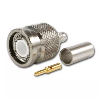 TELEGÄRTNER TNC lige stik til RG-58 koaksialkabel, crimp/lod, 50 Ohm, DC-11 GHz