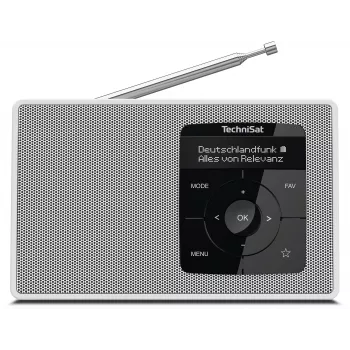 TechniSat DIGITRADIO 2 bordradio DAB+ FM Bluetooth vækkeur hvid 0001/3910