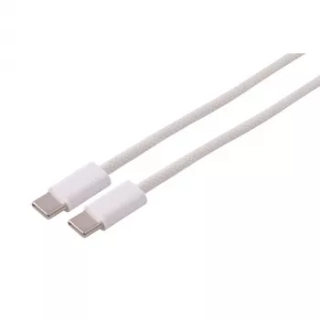 S CONN MAXIMUM CONNECTIVITY USB-C-ladekabel, 2.0, 60W, hvid, tekstil, 3 m (14-21046)