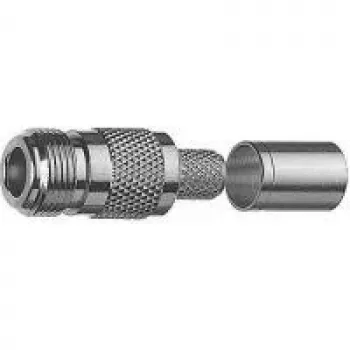 Telegärtner N-type hunstik crimp-stikforbindelse til RG-214/U, 50 Ω, nikkel/guld J01021A0145