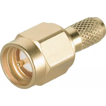 Telegärtner SMA-kabelstik Crimp/Lod G05 (RG-223/U, RG-142 B/U), guld, 50 Ohm, DC-18 GHz J01150A0031