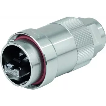 Telegärtner J60026A0000 TOC M12 D-kodet 4-polet skærmet feltmonteringsstik, rustfrit stål, skrueklemme, IP68