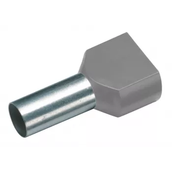 Cimco 187704 dobbelt lederendemuffe 0,75 mm² delisoleret grå (100 stk.)