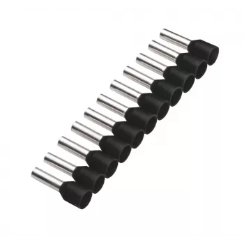 Cimco 187503 delvist isoleret endehylse, 1,5 mm², sort, 500 stk.