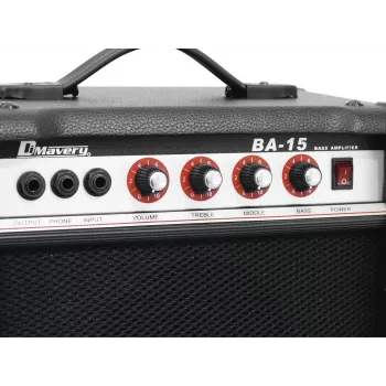 DIMAVERY BA-15 15W bas-combo-forstærker sort 26363005