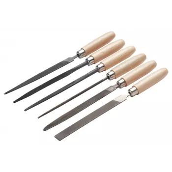 Cimco præcisionsfil-sæt 206750, 6 dele, 160 mm, hug 2, DIN 7283