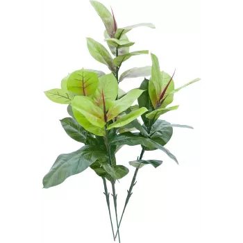 EUROPALMS kunstig gummitræplante 100cm, realistisk Ficus elastica, i sort plastikpotte 82508303