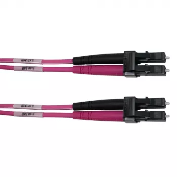 Telegärtner LC til LC multimode OM4 fiber-patchkabel, 5m, violet