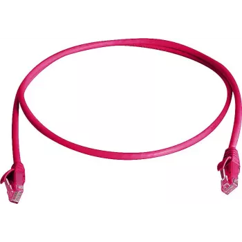TELEGÄRTNER 100008898 CAT 6 RJ45 patchkabel, 7,5 m, rød, LSZH, U/UTP, flammehæmmende