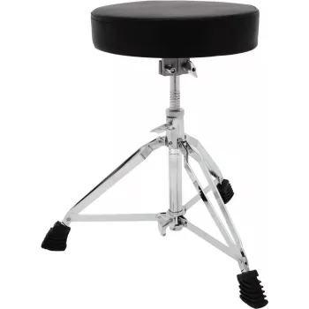 DIMAVERY DT-80 trommestol, rundt sæde, højdejusterbar 480-600 mm, dobbelt forstærket stativ, sort 26031100