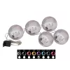 EUROPALMS LED snebold 8 cm, lilla, 5-pak 83501240