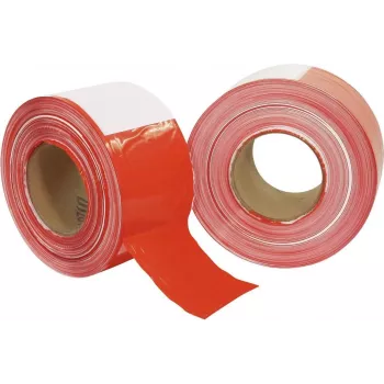 ZUBEHÖR afspærringstape rød/hvid 500 m x 75 mm (3000596K)