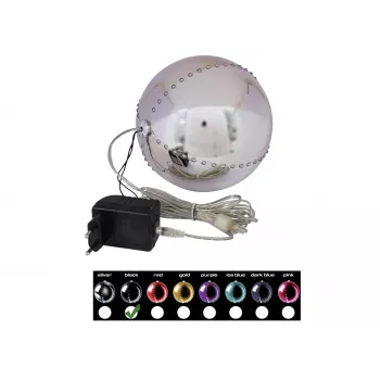 EUROPALMS LED-snekugle 15 cm, sort 83501244