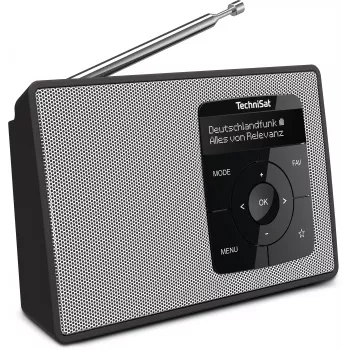 TechniSat DIGITRADIO 2 DAB+ UKW Bluetooth radiovækkeur sort/hvid 0002/3910