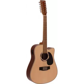 DIMAVERY DR-612 12-strenget akustisk western-guitar, natur 26231281