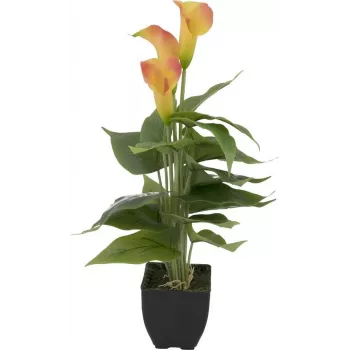 EUROPALMS Calla mini kunstplante, gul-orange, 43 cm 82540346