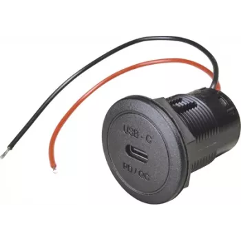 ProCar Power USB-C Flush-Mount Socket PD/QC 50W 12/24V DC, No LED 67351990