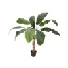 EUROPALMS kunstig bananplante, 100 cm, grønne blade, sort potte 82509503