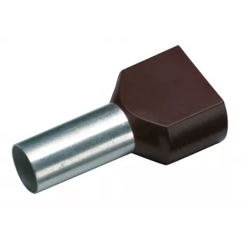 Cimco 187707 dobbelt-endehylse 1,5 mm² delvist isoleret sort 100 stk.