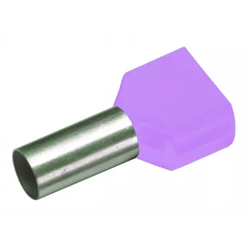 Cimco 187715 dobbelt-endehylse 0,25 mm² delisoleret violet (100 stk.)