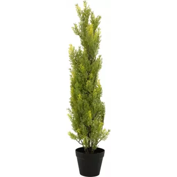 EUROPALMS Leyland-cypres kunstplante, 90 cm, sort potte 82606962