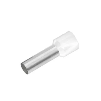 Cimco 187002 delvist isoleret endehylse, 0,5 mm², hvid, 100 stk.