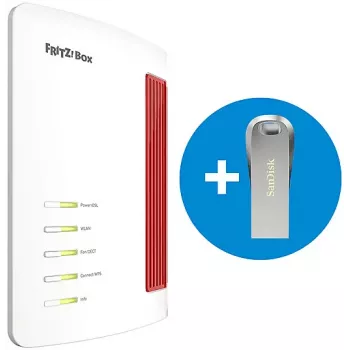 FRITZ!Box 7690 Wi-Fi 7 VDSL/ADSL-router med 64GB SanDisk USB-drev 20003169