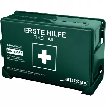 Petex DIN 13157 førstehjælpskasse 270 x 85 x 180 mm grøn 43924213