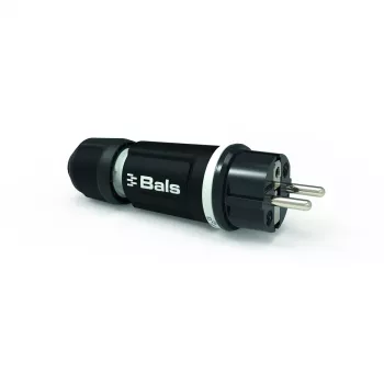 BALS 7371-1 Schuko-stik 16A 3p 250V IP54 sort gummi