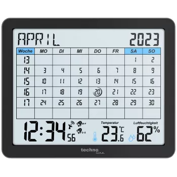 TECHNOLINE WT2600 radio-kalender-vækkeur, sort