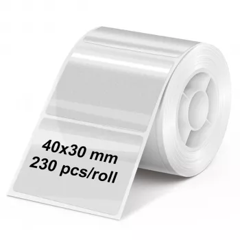Olympia Transparent Label Roll 40 mm x 30 mm, 230 Labels (6322)