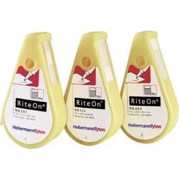 HellermannTyton RiteOn selv-laminerende kabelmarkør-dispenser, hvid, 150 etiketter, 50,8 x 19,1 mm RO202-1401-WH