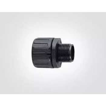 HellermannTyton HG25-S-M25 PA66 BK 10 lige tilslutning, M25 gevind, 25 mm kanal, sort