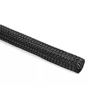 HellermannTyton HEGPL30-PET-BK elastisk PET-flettet strømpe, 18-55 mm, sort, 25 m