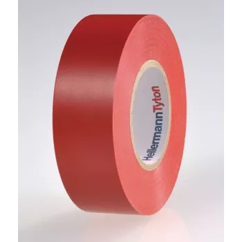 HellermannTyton HTAPE-FLEX15-25x25-PVC-RD rødt PVC elektro-isoleringstape, 25 mm x 25 m, 0,15 mm tykkelse 710-00134