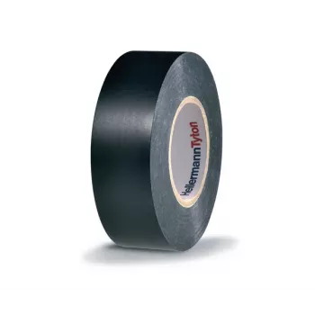 HellermannTyton HTAPE-FLEX1000+ sort PVC elektro-isoleringstape, 19 mm x 20 m, 105 °C, RoHS 710-00602