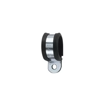 HellermannTyton AFCS63-GS/PVC-BK/ML skruebefæstigelsesbøjle til kabler, slanger, rør, maks. bundtdiameter Ø 63 mm, chloropren-beskyttelsesprofil, sort 166-50608