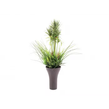 EUROPALMS kunstgræs-arrangement, 90 cm, grøn, i sort potte 82600137