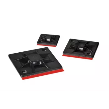 HellermannTyton QM20APT-A klæbefastgørelse til kabelbinder, 20 x 20 mm, hvid, PA66, 4-vejs indføring, 1000 stk. 151-02971