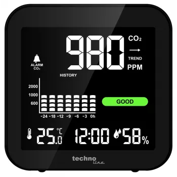 Technoline WL1025 CO2-monitor med temperatur og luftfugtighed