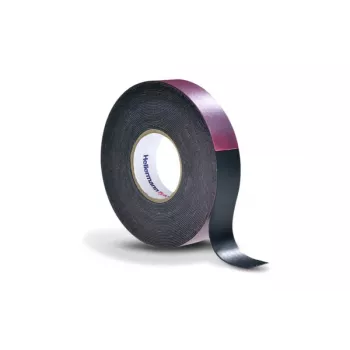 HellermannTyton HTAPE-POWER600-38x6.7-NR-BK (6.7) selvsmeltende elektroisoleringstape, 6,7 m x 38 mm, sort 711-10201