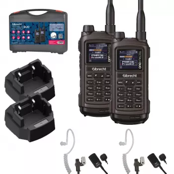Albrecht Tectalk Duo PMR446 + Freenet 1W håndradio-sæt med hard-carry-case (2-pak) 29148.S1