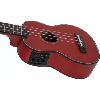 DIMAVERY UK-100 Soprano Ukulele, Flamed Red 26255807