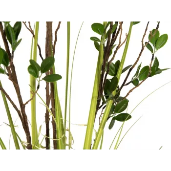 EUROPALMS Evergreen Shrub with Grass Artificial Plant, 120 cm 82600183
