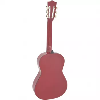Dimavery AC-303 koncertguitar 1/2 størrelse rød med gigbag, stemmer, plektre og rem til begyndere