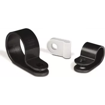 HellermannTyton H9P PA66HS BK 100 kabelbinderholder, sort, 4,2 mm hul, M4 skrue, varmestabiliseret PA66, 100 stk.