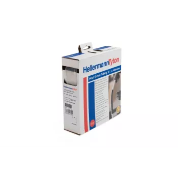 HellermannTyton HIS-A Heat Shrink Tubing, 3:1, Adhesive Lined, 6 mm / 2 mm, 5 m, Transparent, Dispenser Box 308-10603