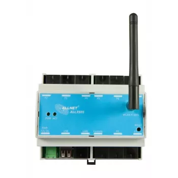 ALLNET ALL3505v2 IP-bygningsautomatiseringscontroller med 8 sensorporte, DIN-skinne montering